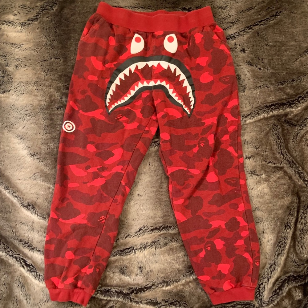 Red Camo BAPE Pants